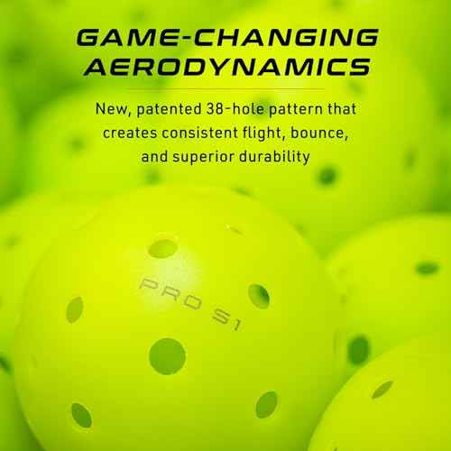 Selkirk Sport Pro S1 Ball | Crack-Resistant | 38 Hole Outdoor Pickleball Balls | USAPA Approved Pickle Ball for Tournament Play | Advanced Aerodynamics |