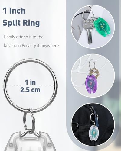 Multicolor LED Keychain Flashlight 5 Pack Mini Portable 14 Lumen Outdoor Light