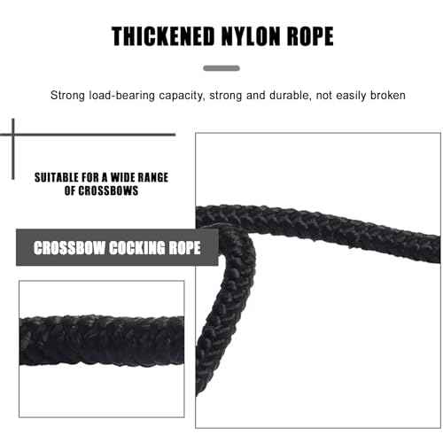 SOPOGER Crossbow Cocking Rope, Crossbow Cocking Device T Handle Crossbow Draw Assist, Crossbow Pull Cord Rope Cocker String Puller Assist Tool