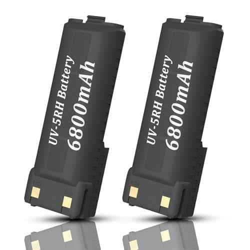 BAOFENG UV-5RM Battery 6800mAh AR-5RM Two Way Radio USB-C Charging 7.4V Extended Replacement Battery Compatible for GM-5RH/UV-5G Plus GMRS/UV-5RH Pro GPS Radio (2 Packs 6800mAh)