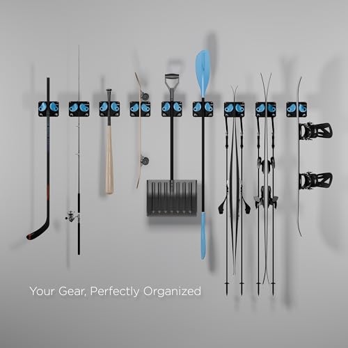 Gravity Grabber Ski & Snowboard Wall Mount Cyan 1-Pack - Damage-Free Indoor Storage