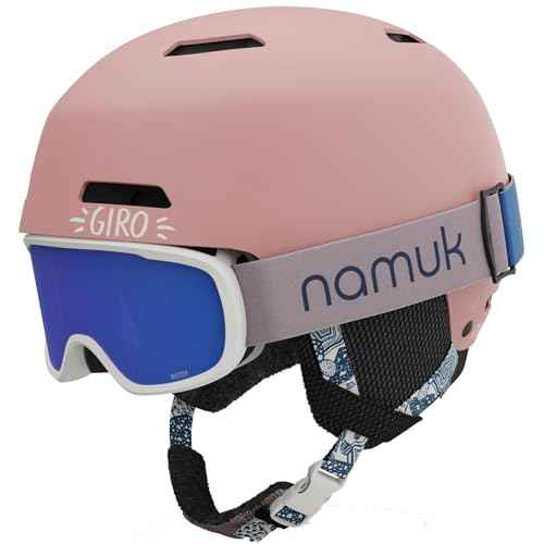 Giro Crue MIPS Kids Snow Helmet Goggle Combo - (Combo) Namuk Dark Rose - Size Small