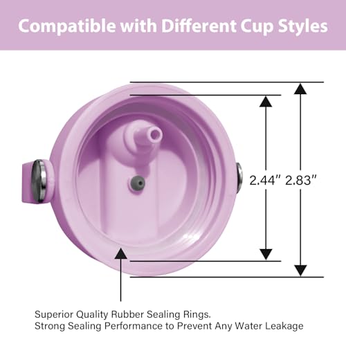 Purple Spout Lid for Hydroflask Wide Mouth Water Bottles - Fits 18oz 20oz 32oz 40oz 73oz