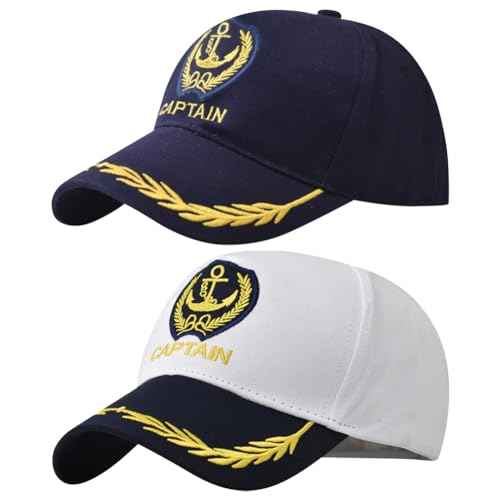 Anchor Embroidered Captain Hat Skipper Boating Baseball Caps Adjustable Nautical Yacht Navy Marine Sailor Trucker Hat