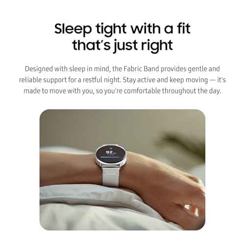 Galaxy Watch 8 Series Fabric Band, Nylon, Dynamic Lug System, Comfort Fit, Contoured Fit, Lightweight, Compatible with Galaxy Watch 8 and Watch 8 Classic, S/M Mint