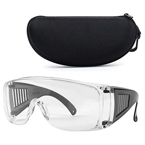 Over Glasses Shooting Safety Glasses with Clear Lenses Anti-Fog OTG