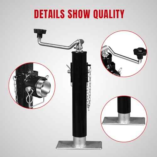 BIG RED 2000 LBs Capacity Weld on Pipe Mount Swivel Trailer Jack, ATR39003R