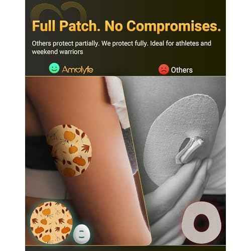Dexcom G7 Over Patches Waterproof, 10-Pack Dexcom Stelo Overpatches, Bump-Proof with Hard Cap, Breathable, Medical Adhesive, 10-Day CGM Protection (Fall)