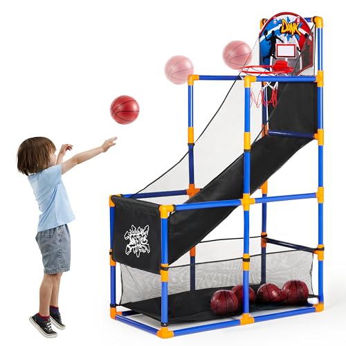 Joyin Arcade Basketball Game Set - Blue Classic Edition for Kids Indoor Outdoor Play