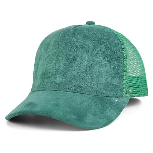 Suede Mesh Back Baseball Cap for Men Women Trendy 6-Panel Baseball Hats Sports Hat Sun Hat for Outdoor