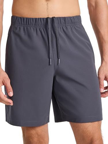 Reebok Men's Jumpstart 8” Shorts - Small, Ebony, Lightweight Poly Fabric