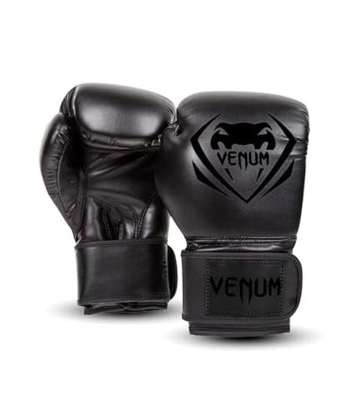 Venum Contender Boxing Gloves - Black/Black, 16 oz