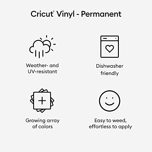 Cricut Premium Permanent Vinyl Roll - 12x48 Inch Orange - 3 Pack - Indoor & Outdoor Use