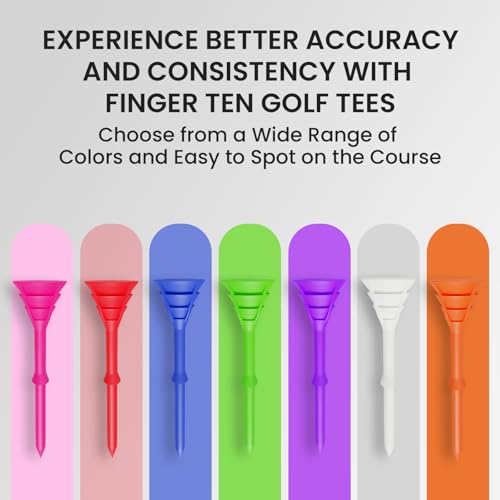 Unbreakable Golf Tees Set - 50 or 100 Mixed Color Plastic 3 1/4 Inch
