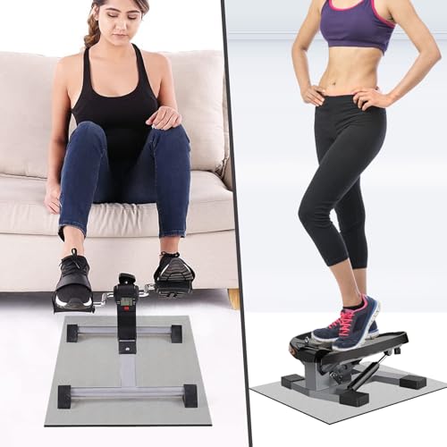 19.68 x 15.75 Inch Non-Slip Workout Mat for Elliptical and Desk Pedal Exerciser