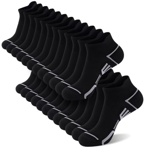 Men's Ankle Socks 12 Pairs Athletic Casual Low Cut Short Socks Black Variation of THIS listing