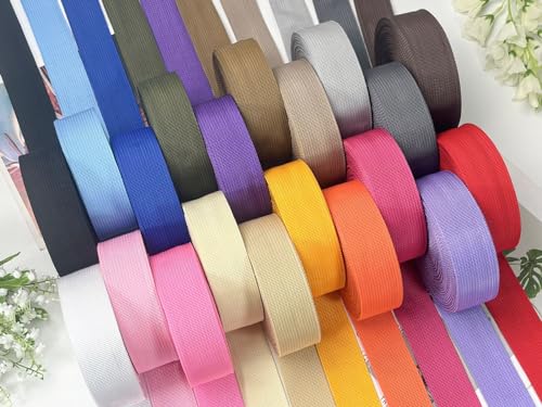 White Polypropylene Webbing Straps 1.5 Inch x 12 Yards DIY Cargo & Dog Leash