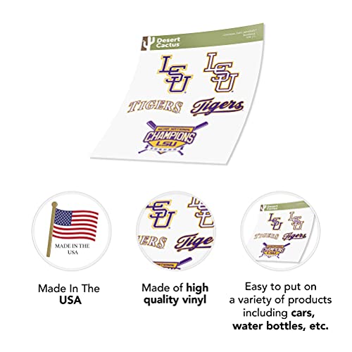 LSU Tigers Desert Cactus Vinyl Decal - Baseball Fan Sticker