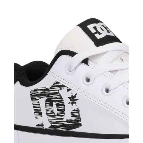 DC Women's Chelsea Platform Sneaker, White/Black, 8.5
