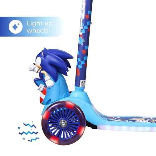 3D Kick Scooter for Kids, Self-Balancing 3 Wheeled Light Up Scooter with Extra Wide Anti-Slip Deck, Rear Brake, Lean to Steer, Lightweight Design, for Kids 3 and up, 75 LB Limit
