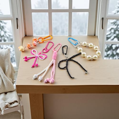 24 Pack Metal Carabiner Clips Keychain Hooks for DIY Crafts and Everyday Use