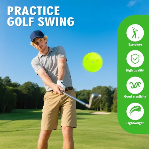 Green Plastic Golf Balls Practice Pack 26 Pcs Limited Flight Indoor Outdoor