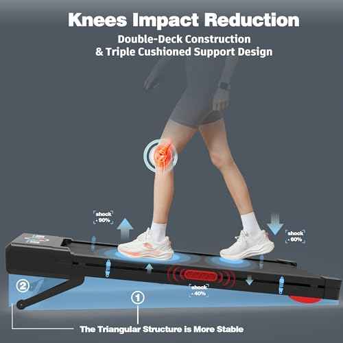 Walking Pad Treadmill with 12% 9-Level Auto Incline, 450 lbs Capacity RGB LED Screen, Bluetooth Speaker Under Desk Treadmill, Compact Treadmills for Home Hiking