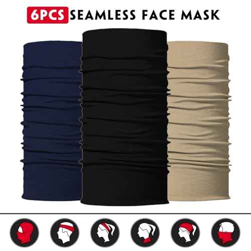 Neck Gaiter for Men Women Headwear Bandana Head Wrap Face Scarf Mask Cover Warmer Balaclava-Seamless & Versatile