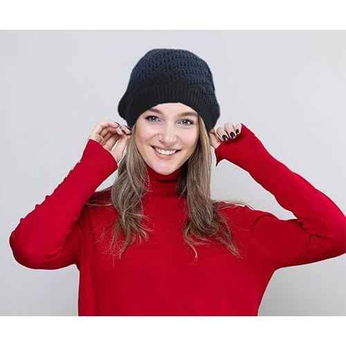 Thin Crochet Beanie Hat for Women Summer Winter Fall Mesh Slouchy Knit Hats Lightweight Crochet Caps
