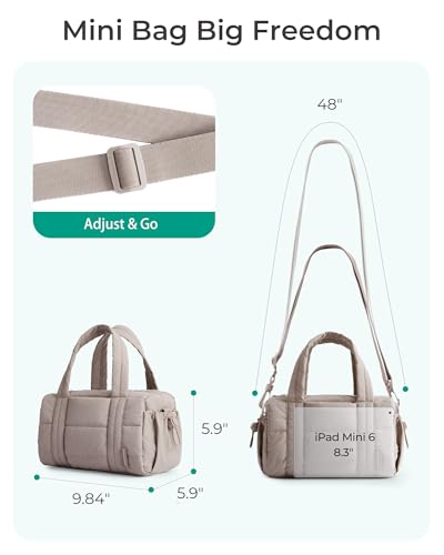 BAGSMART 5L Mini Puffy Gym Bag for Women - Travel, Yoga & Duffle
