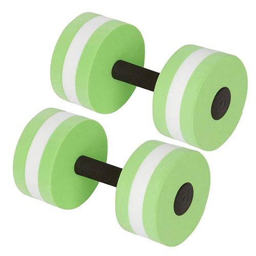 Abaodam 2Pcs Water Dumbbells Barbells for Pool Exercises Green Aquatic Resistance Equipment for Water Aerobics Accessory for Strength and Flexibility Training