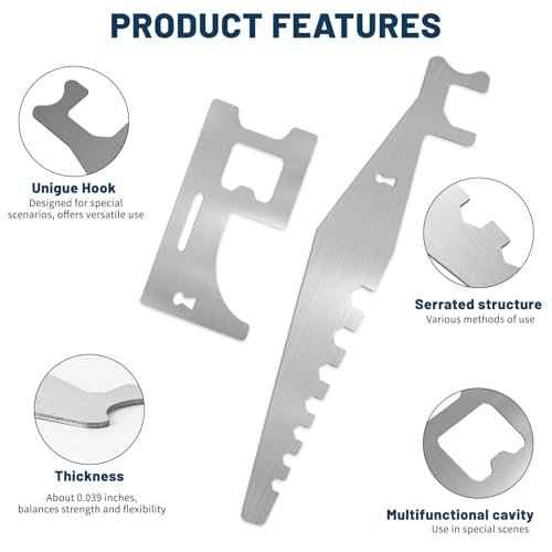6Pcs Firefighting Tools, Multipurpose Leverage Tools, Spring Steel Multitools Pry Tool Set