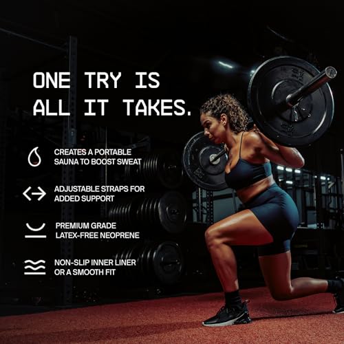 Sports Research Sweet Sweat Waist Trimmer Pro Series Black X-Small-Small - Adjustable Back & Core Support