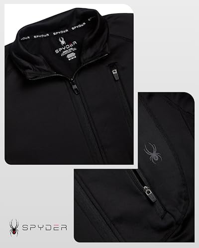 Spyder Men's Fleece Jacket with UPF 30+ 2-Way Stretch Lightweight Outerwear