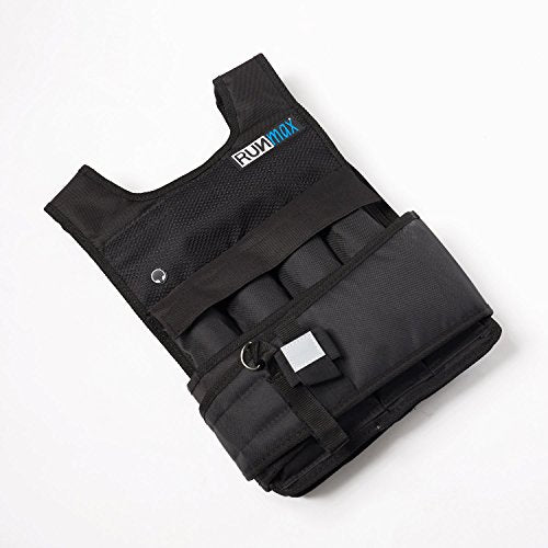 20 Lb Adjustable Weighted Vest with Shoulder Pads for Men and Women - Black
