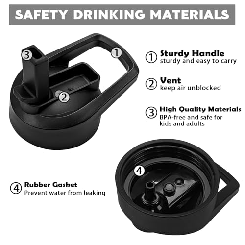 2Pack Replacement Wide Mouth Straw Lids for Hydro Flask & More - Straw Lid2