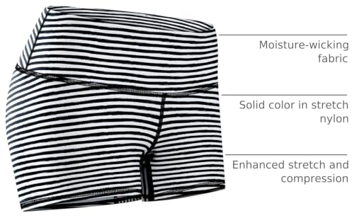 Women's 3-Inch Athletic Volleyball Compression Shorts - Small Stripe