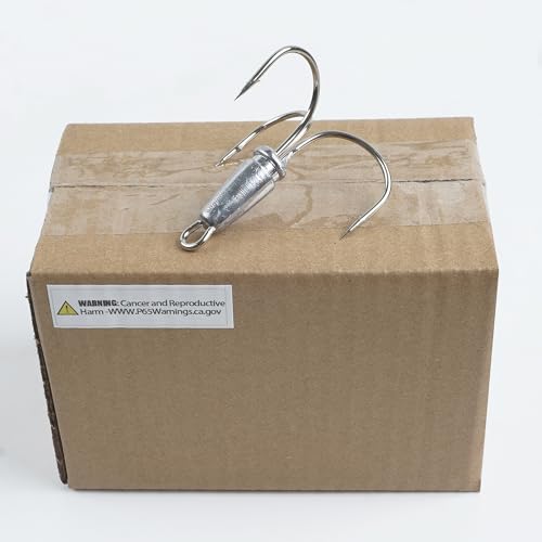 Weighted Treble Fishing Hooks 5PCS Saltwater & Freshwater Snagging Hooks