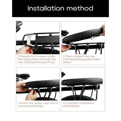 Thickened Bike Seat Pad ? Manned Rear Bike Seat Cushion, Kids Bike Seat Cushion for Comfortable Rides, Screw-Mounted Bicycle Saddle, Ebike Seats for Long Journeys