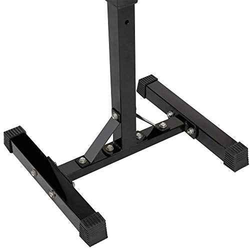 Yaheetech 45-71 Inch Adjustable Squat Rack and Bench Press Rack Portable Olympic Weight Stand Pair of Home Gym Squat Machine
