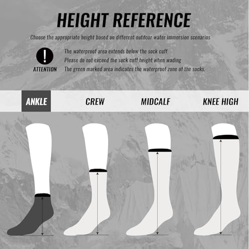 LEAKDRYWaterproofSocks,Breathable,Lightweight,Hiking,Running,Fishing,Unisex