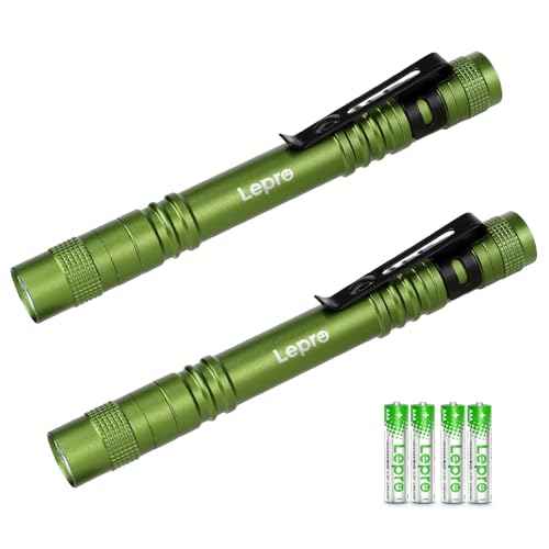 Lepro LED Pen Flashlights, Lightweight, Mini, Waterproof Pocket Flashlight with Clip, 2 Pack Small Flashlights for Inspection, Work, Emergency