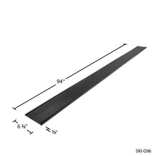 Black Ice Snowmobile Trailer Ski Guides 7' 10" Carbide Glide Protector, Over 31' Total, SKI-G96-4, Truck Beds - 4 Pack