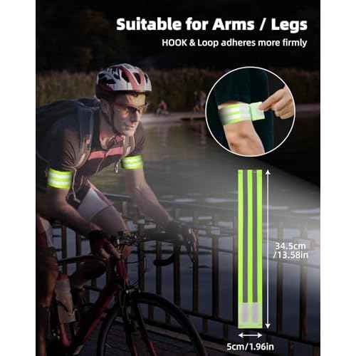 LED Reflective Vest Safety Gear, High Visibility Reflective Running Gear for Dog Walking Running Cycling, Adjustable for Men Women Kids - Reflective Armband and Dog Light with USB Rechargeable