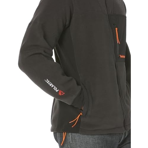 Timberland mens Polartec Mix Media Full Zip Fleece