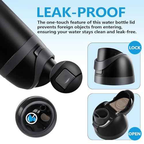 Replacement Lid for Owala Freesip, One Button Water Bottle Top Lid Compatible with Owala Cup 16oz 24oz 32oz 40oz, BPA-Free Leakproof Replacement Accessory for Owala Freesip