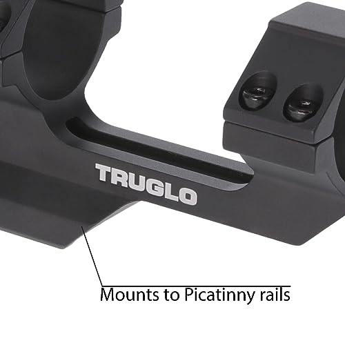 TRUGLO Tactical Hunting Shooting Versatile Durable One-Piece Picatinny Style Scope Mount with Rings