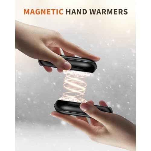 coldSky Hand Warmers Rechargeable 2Pack, Magnetic Hand Warmers 2-in-1 with Decompression Bead, Electric Reusable Hand Warmer with 3 Heating Levels, Portable Heater Winter Gift for Women, Men, Camping