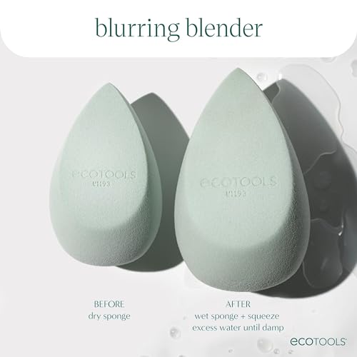 EcoTools Blurring Blender Makeup Sponge Duo - 2 Count, Green, Cruelty-Free