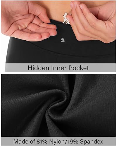 Kids Girls Leggings with Hidden Pocket for Dance, Yoga, and Activewear - 10-11 Years - Black